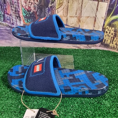 Adidas Adilette Comfort X Lego Slides Navy Blue Rush Men 7  display picture 3