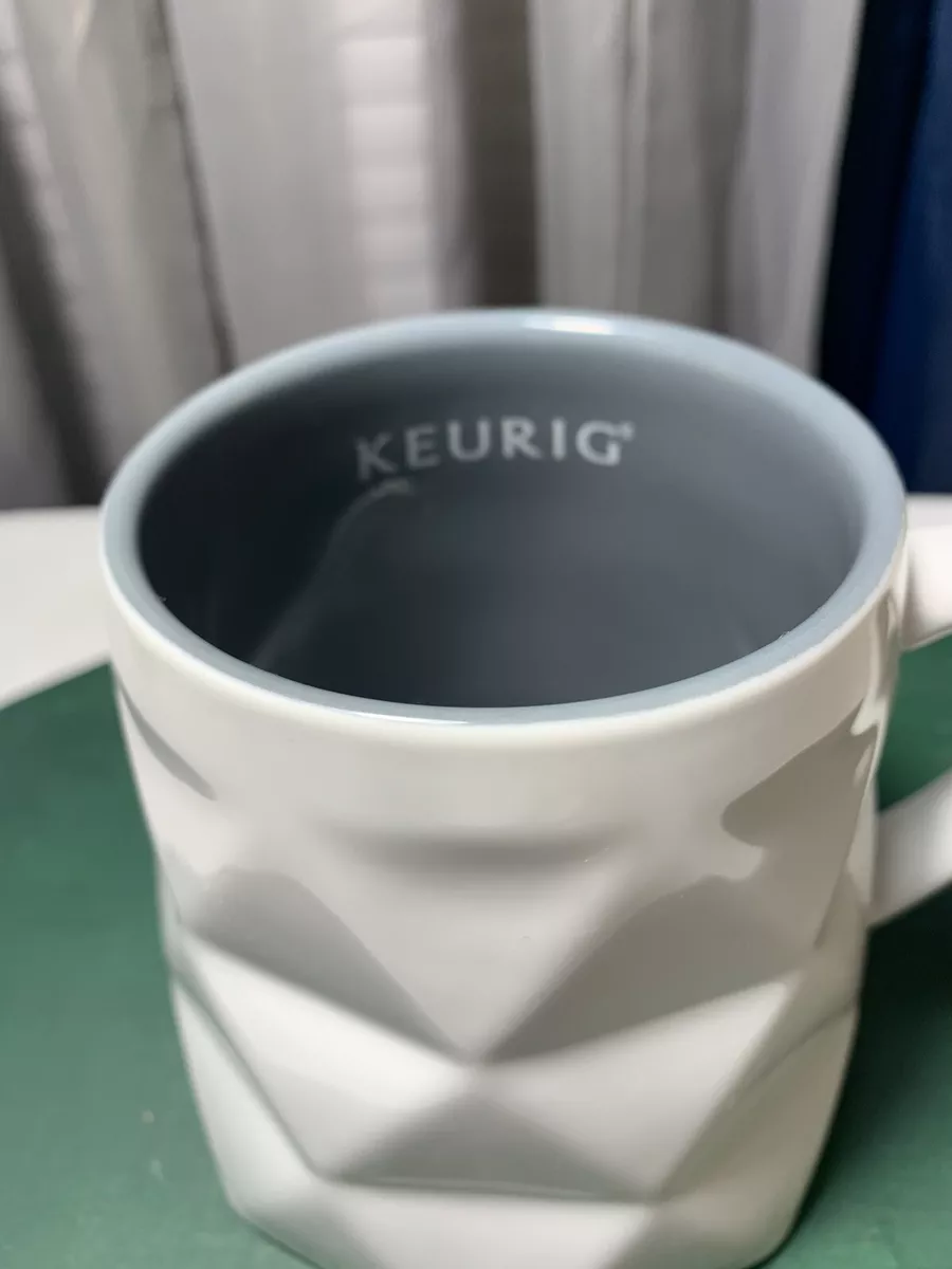 Keurig Signature Mug Cup Coffee Tea White Prism Very Rare 10 Oz