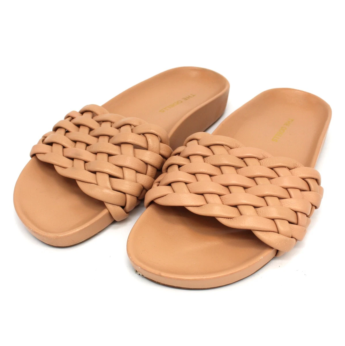 Tan clearance woven slides
