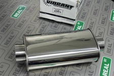 Vibrant Performance StreetPower Oval Muffler 3.5" Inlet/Outlet Center-Center)