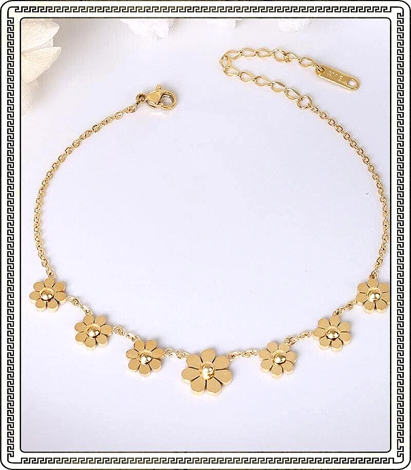 18k gold 2024 plated anklet