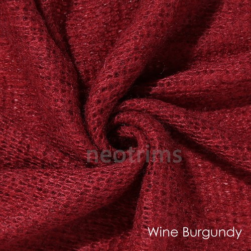 Open Knit Dress Fabric,Knitted Jersey Semi Transparent Faux Mohair Baby Soft - Picture 20 of 33