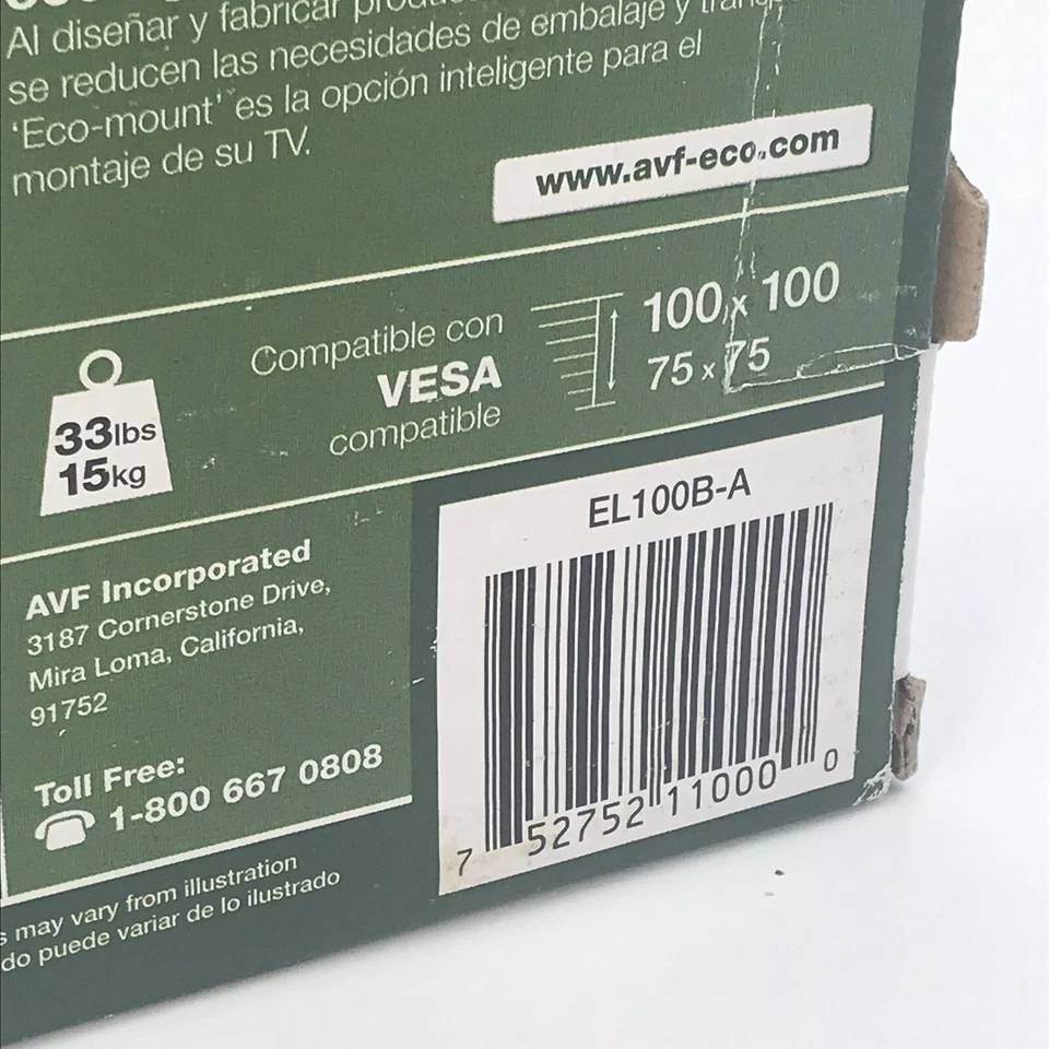 AVF EL100B-A Flat to Wall Low Profile TV Wall Mount for 12-Inch to 25-Inch TV - Image 3 of 4