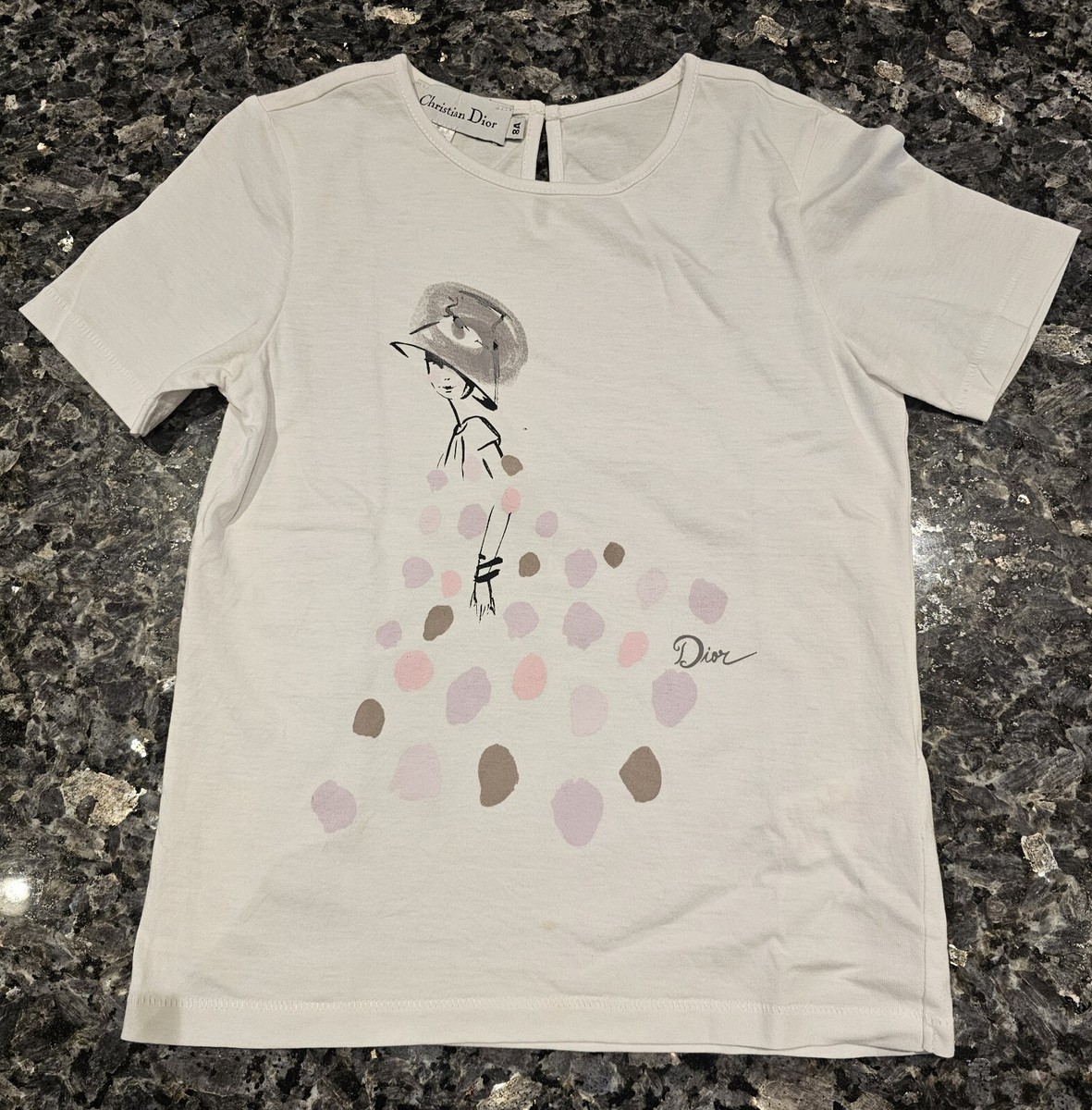 CHRISTIAN DIOR Girls Fashionista Girl Print Top T-Shirt | eBay