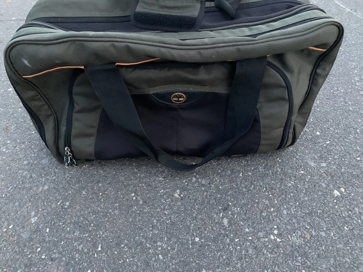 Timberland Cordura Duffle Expandable Backpack Bag Travel Bag Olive Black