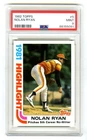 NOLAN RYAN~1982 TOPPS '81 HIGHLIGHTS 5TH NO-HITTER PSA-9 MINT CARD #5 (NEW CASE)