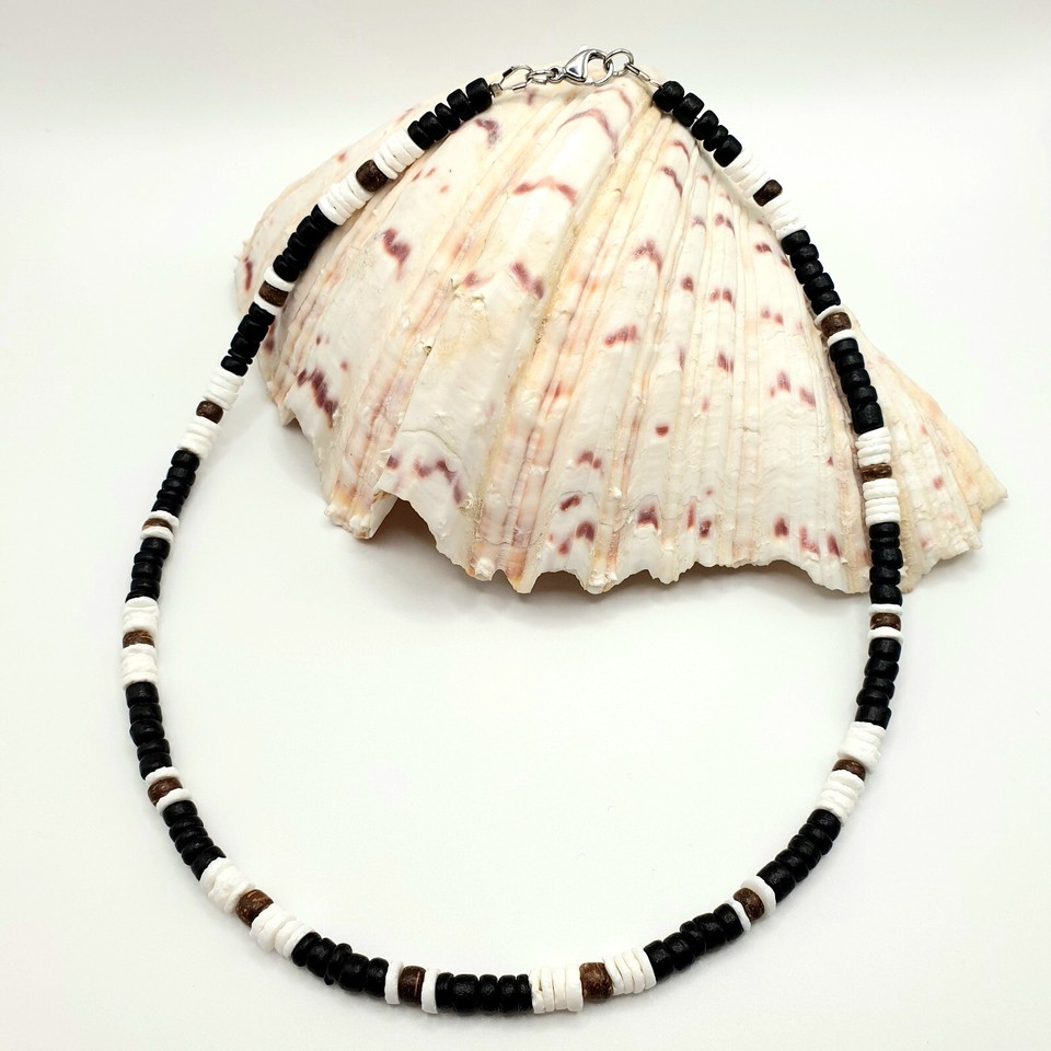Surfer Shell Chain Summer Beach Bohemia Surfer White Shell Necklace For Men Simple ...