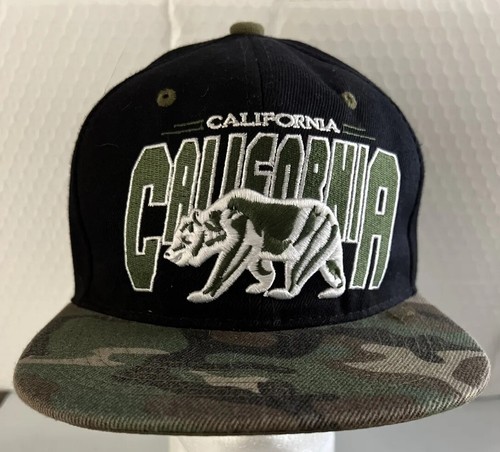 Super Fit California SnapBack Hat Adj Black /Camo - 第 1/7 張圖片