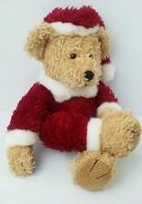 Red Santa Bear Russ Berrie Dickens 22401 Plush 11"