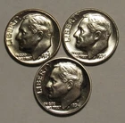 1974 P,D&S Roosevelt Dimes in BU and Proof condition