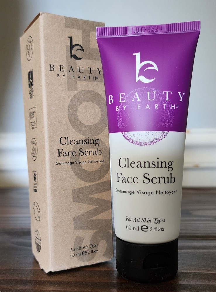 Beauty by Earth Facial Scrub Exfoliator USA Made with Natural Organic Ingredient