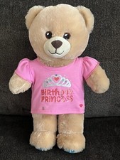 Build A Bear Ligth Brown Birthday Princess Girl Plush Toy