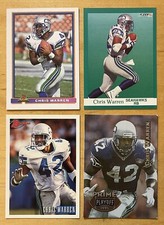 Chris Warren Lot Of 4 Football Cards Mixed Brand Seattle Seahawks Mostly NM+