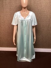 Vintage Vassarette Satin Nylon Silky Nightgown Lace Button Sz XLGE - NWT