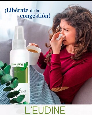 LEUDINE Refreshing Splash de Eucalipto - Ideal para la congestión nasal