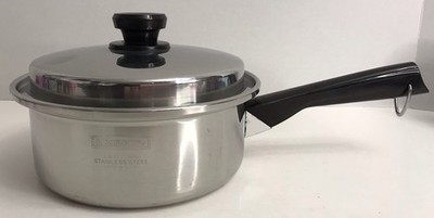 Vintage Emdeko 8  3-Ply 18-8 Stainless Steel Sauce Pan w/ Lid USA