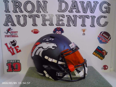 #ad #ad Troy Franklin Signed Denver Broncos Replica Helmet Beckett COA $259.00