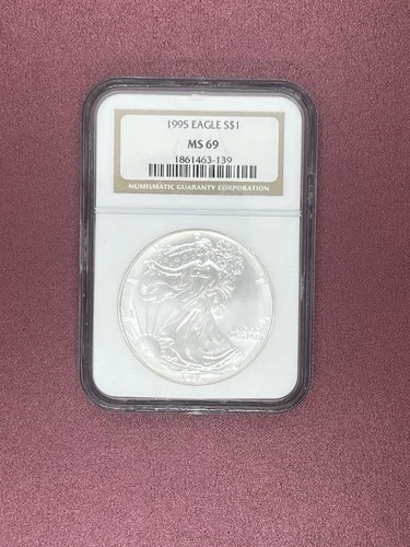 1995 Silver American Eagle Coin MS-69 NGC
