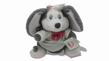 Bo Mouse Christmas Applause Vintage 1988 9" Plush Stuffed Grey PJs