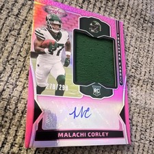 2024 Panini Certified Freshman Fabric Malachi Corley Jets Pink /299 (AU, RC)