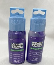 2 Gallery Glass By Plaid Amethyst Window Color 16014 2oz New Old Stock 1996