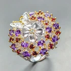 Handmade Natural Amethyst Ring 925 Sterling Silver Size 8.5 /R448429