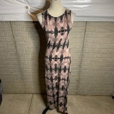 Bar III Tie Dye Sleeveless Stretchy Maxi Dress Size Small