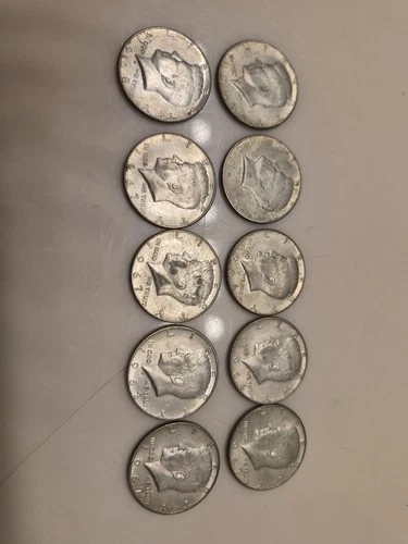 New ListingLot Of 10  Kennedy Half Dollars 40%