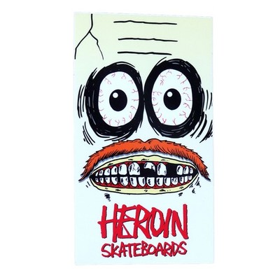 Heroin Skateboard Sticker Bloodshot Egg 3'' x 5.75''