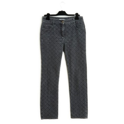 Chanel 2012 Hose Jeans FR40 Paris Bombay Black Quilted Denim Jeans UK12 US29