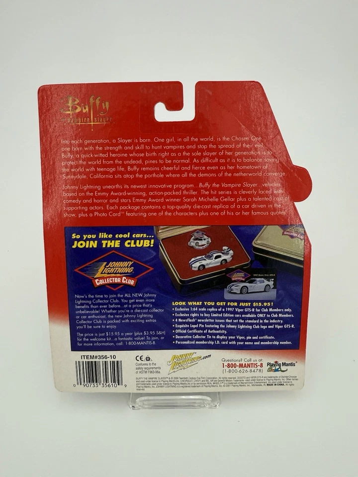 Johnny Lightning Buffy The Vampire Slayer Xander's Chevy Convertible in Red - Image 2 of 2