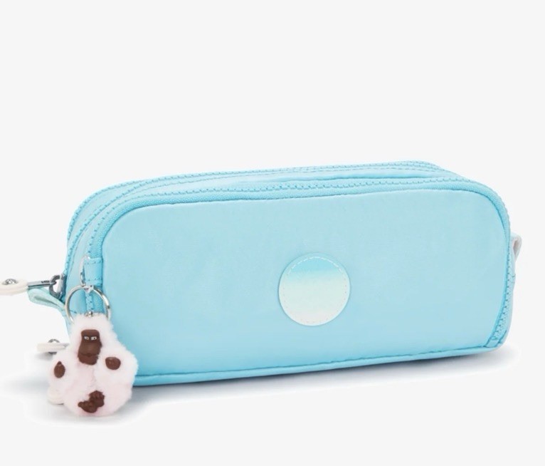 Kipling GITROY Metallic Pencil Cosmetic Case Accessories Sea Blue