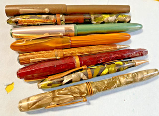 8 vintage fountain pens Brooklyn 14k Hamilton Hamilton pencil Epico Treasure