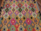 Authentic Afghan Chobi Vegetable Kilim Rug Tribal Geometric Design Rug 5x6.4 Ft — photo 4