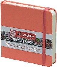 ROYAL TALENS Art Creation Skizzenbuch 120 x 120 mm rot 80 Blatt