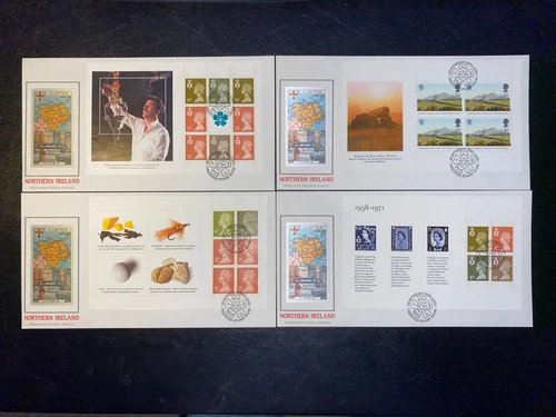 1994 NORTHERN IRELAND PRESTIGE BOOKLET PANE PPS SET FDC & BELFAST SHS CV £40