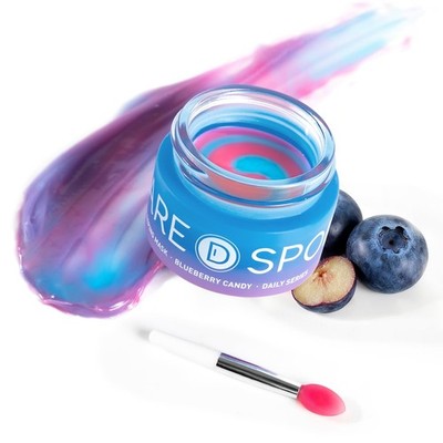 SPODARE Blueberry Lip Mask Overnight, Swirl 1 Count (Pack of 1), Blue Pink 