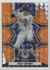 2022 Panini Mosaic Reactive Orange Mosaic Prizm Willy Adames #130 00em