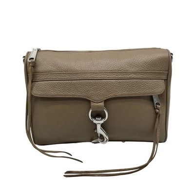 Rebecca Minkoff Taupe Pebbled Leather Mac Crossbody Bag