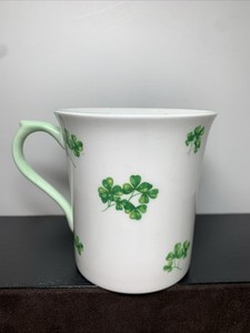 Queen's China Shamrock Coffee Mug Lucky Irish Bone China England