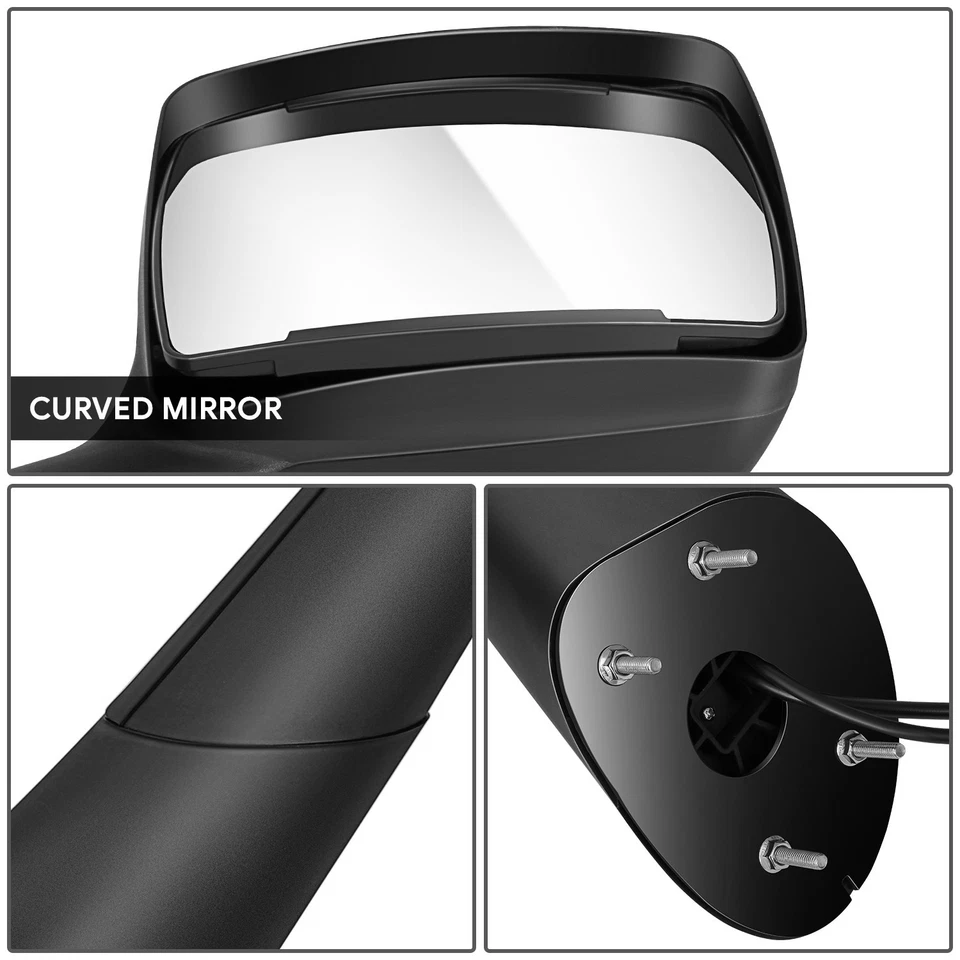 Par de espejos retrovisores laterales con campana de señal de giro de barra de luz LED para Peterbilt 579 2022-2025 Foto 3 de 4