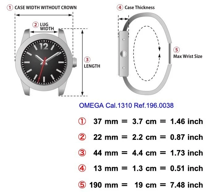 *Sin tarifas* Megaquartz OMEGA Geneve de colección 32 KHz Cal.1310 corona de empuje 37 mm para hombre Foto 2 de 4