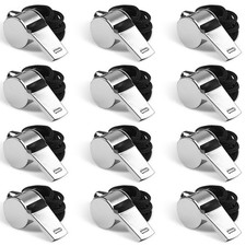 Whistle, 12PCS Sports Whistle with Lanyard, Very Loud Stainless Steel Whistle...