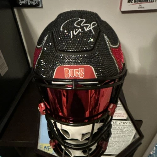 Tom Brady Autographed Tampa Bay Buccaneers Helmet Swarovski Crystal Fanatics