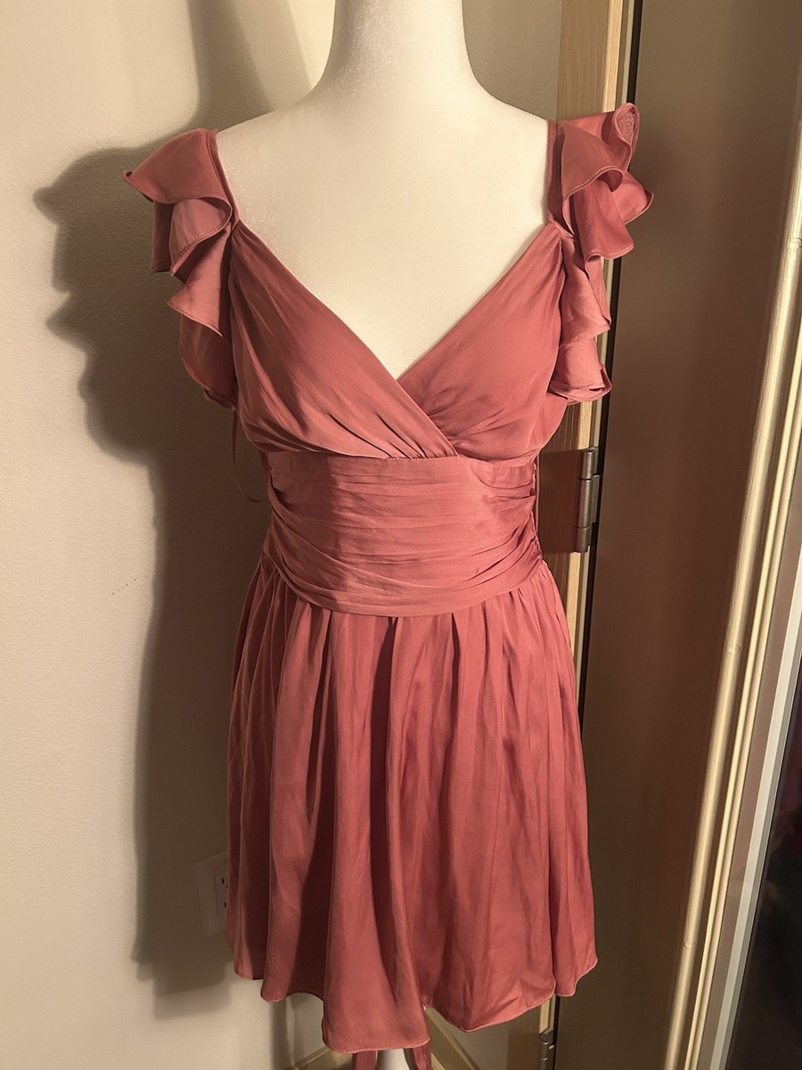 selfie leslie pink mini dress It's Destiny Flounce Hem Mini Dress Hot Pink