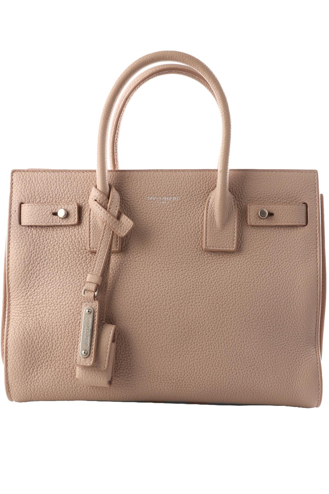 SAINT LAURENT PINK SAC DE JOUR BABY LEATHER TOTE BAG