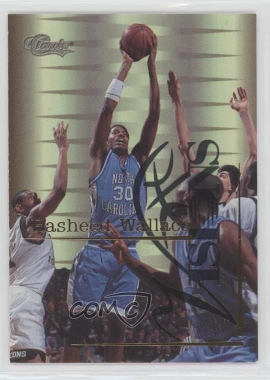1995 Classic Visions Rasheed Wallace #4 Rookie RC 0ao0