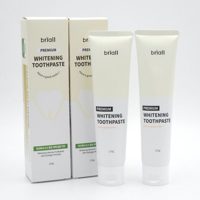 BRIALL Premium Whitening Toothpaste 120g x 2ea Fresh Breath Oral Mint K-Beauty