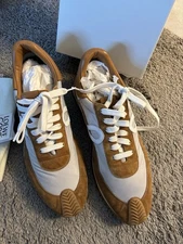 Loewe Flow Runner White and Brown Low Top Sneakers Shoes With Box Men’s 46 US 13