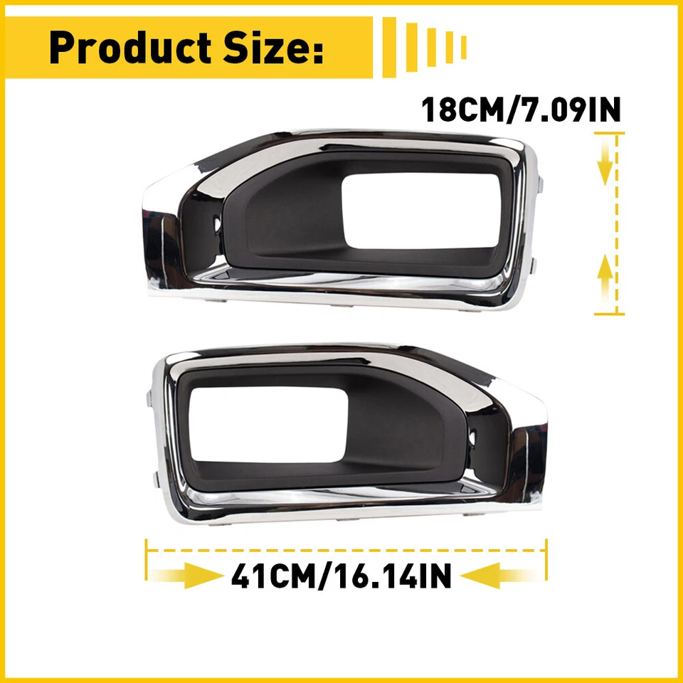 CUBIERTAS DE LUZ ANTINIEBLA PARA 2015-2020 GMC YUKON XL DENALI SLE SLT LADO IZQUIERDO+DERECHO NEGRO Foto 2 de 4